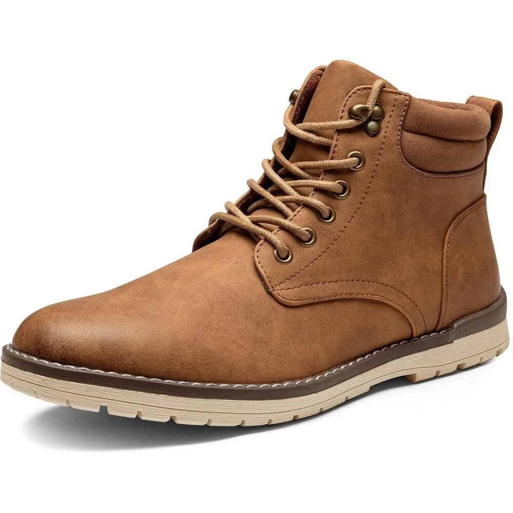 〽️Men's Chukka Hiking Boots Brown Waterproof Comfortable Casual Lace Up Shoes